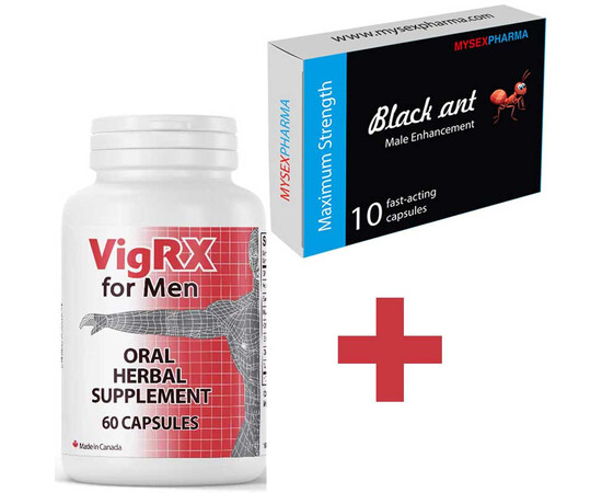 Черна Мравка BLACK ANT 10бр. капсули за ерекция + VigRX 60 капсули за уголемяване на пениса и ерекция мнения и цена с намаление от sex shop